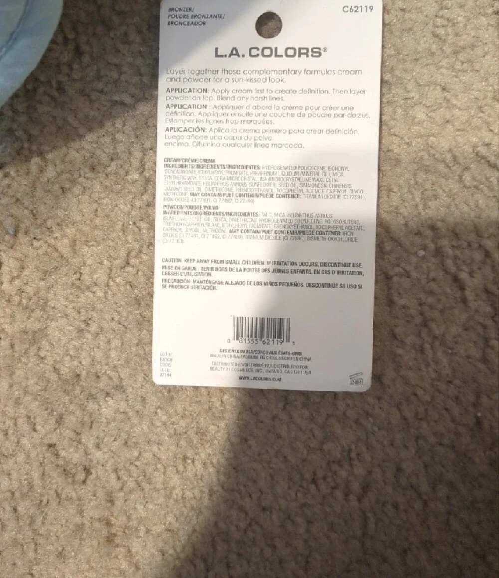 L.A. Colors Sculpting So Sun kissed  Duo - Cream & Shimmer Bronzer